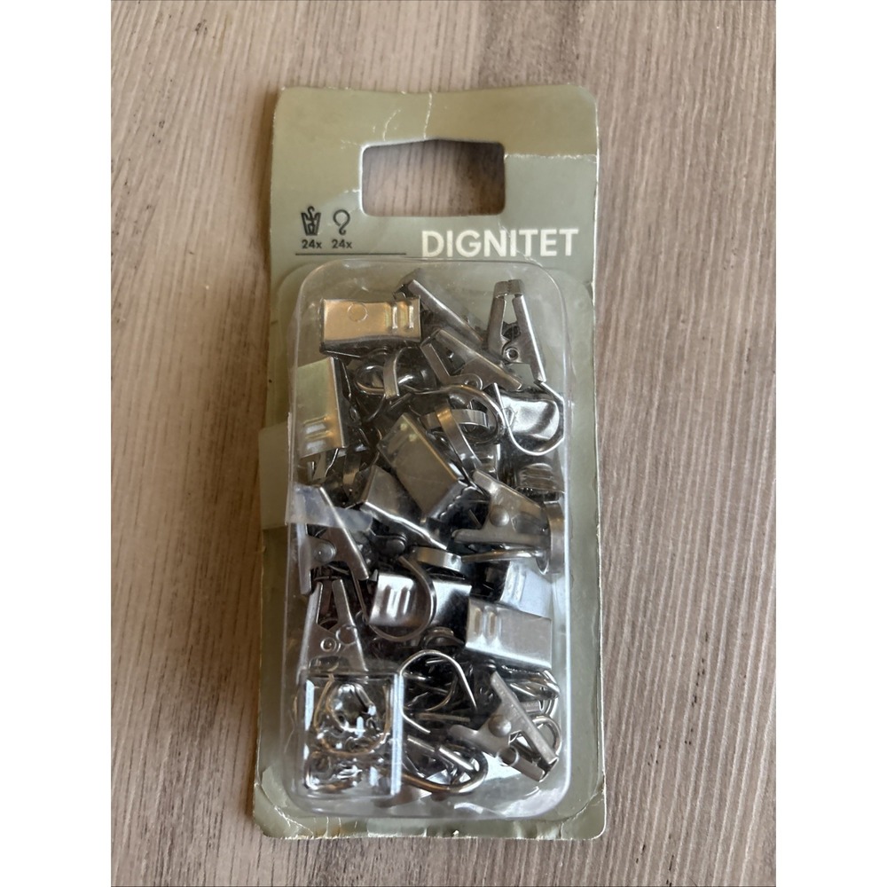 IKEA Dignitet Set of 24‎ Shower Curtain Hooks - Open Box
